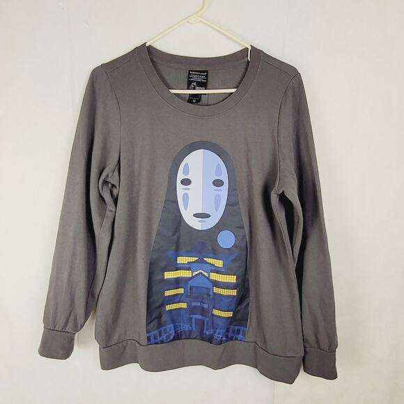 Studio Ghibli Spirited Away grey sweatshirt Size large Anime Fan Gear Classic - Picture 1 of 5